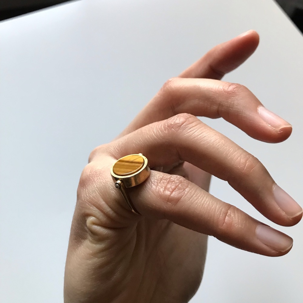 Madewell Circle Stone Reversible Small Ring